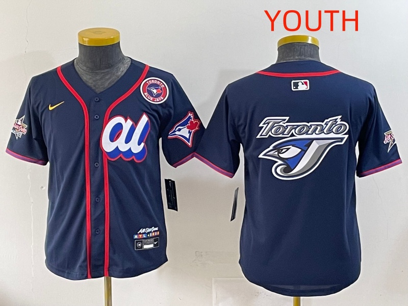 Youth 2025 Seattle Mariners Blank Drak Blue All star Blank Blue Nike MLB Jersey style 16->youth mlb jersey->Youth Jersey